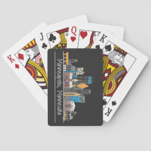 Minneapolis, MN Skyline Playing Cards