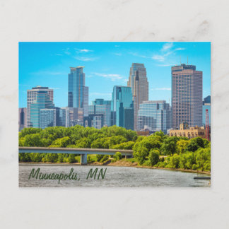 Minneapolis, MN Skyline postcard