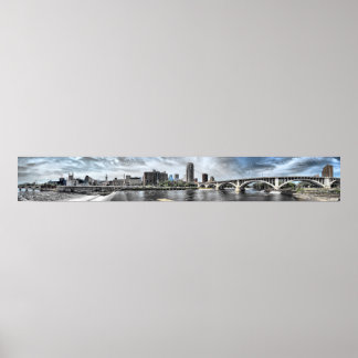 Minneapolis Riverfront 6-foot wide Panorama Poster