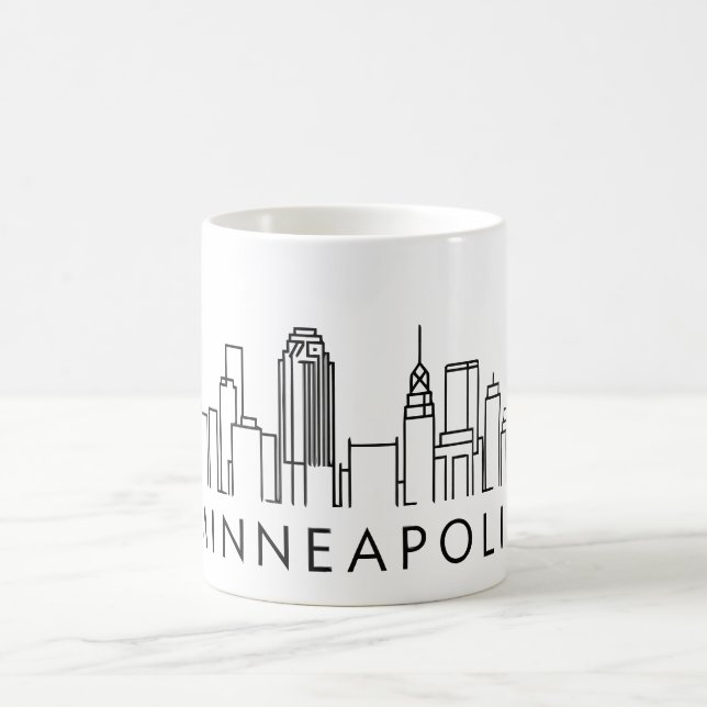 Minneapolis Skyline – Cityscape Design Coffee Mug (Center)