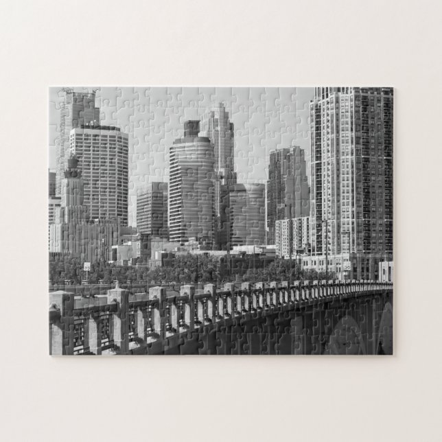 Minneapolis Skyline in Daylight Jigsaw Puzzles (Horizontal)