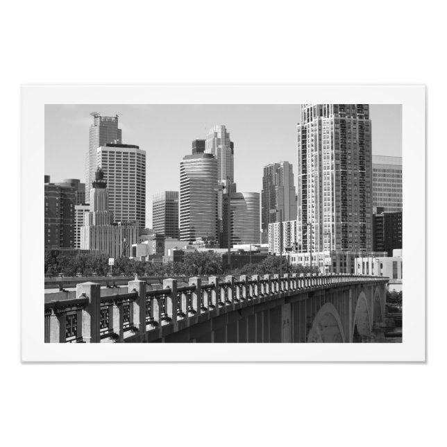 Minneapolis Skyline In Daylight Photo Print (Front)