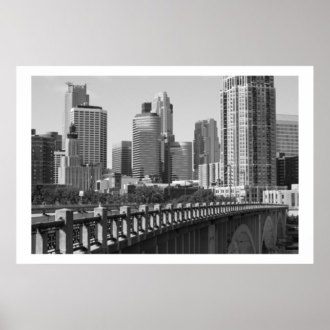Minneapolis Skyline In Daylight Poster (Front)