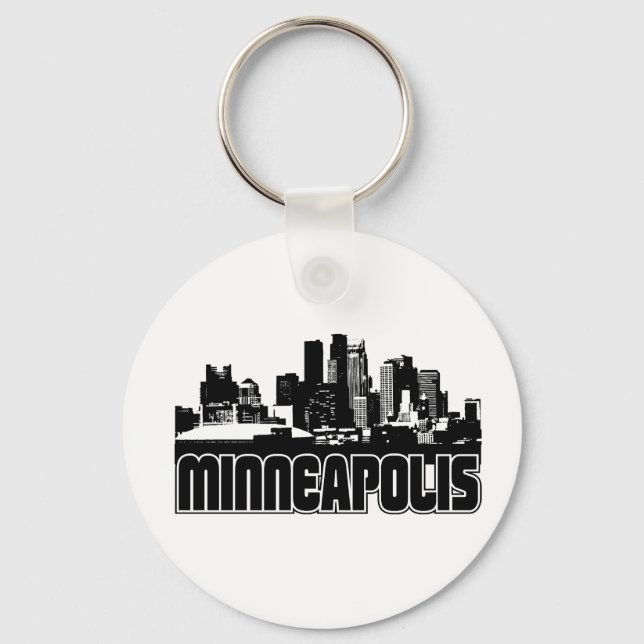 Minneapolis Skyline Keychain (Front)