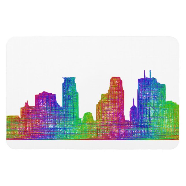 Minneapolis skyline magnet (Horizontal)