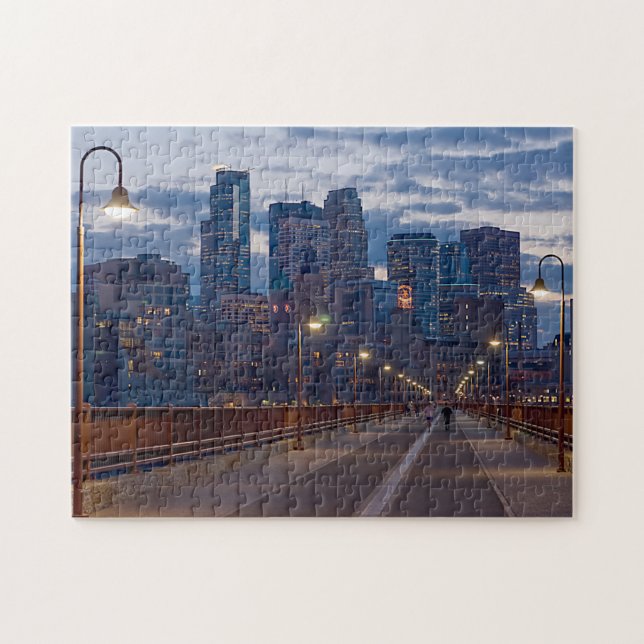 Minneapolis Skyline & Stone Arch Bridge Puzzle 2 (Horizontal)