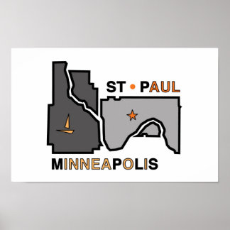 Minneapolis St. Paul Twin City Love Poster