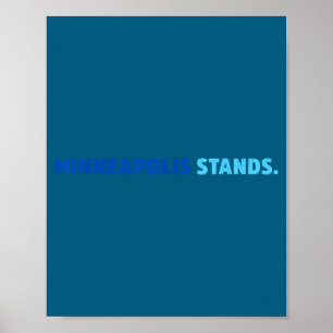 Minneapolis stands minnesota rebel new state flag poster