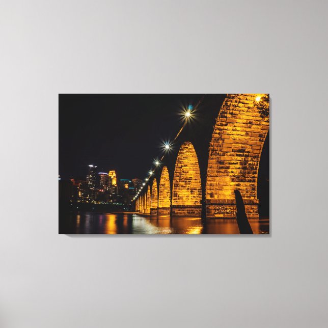 Minneapolis Stone Arch Bridge Canvas Print (Front)