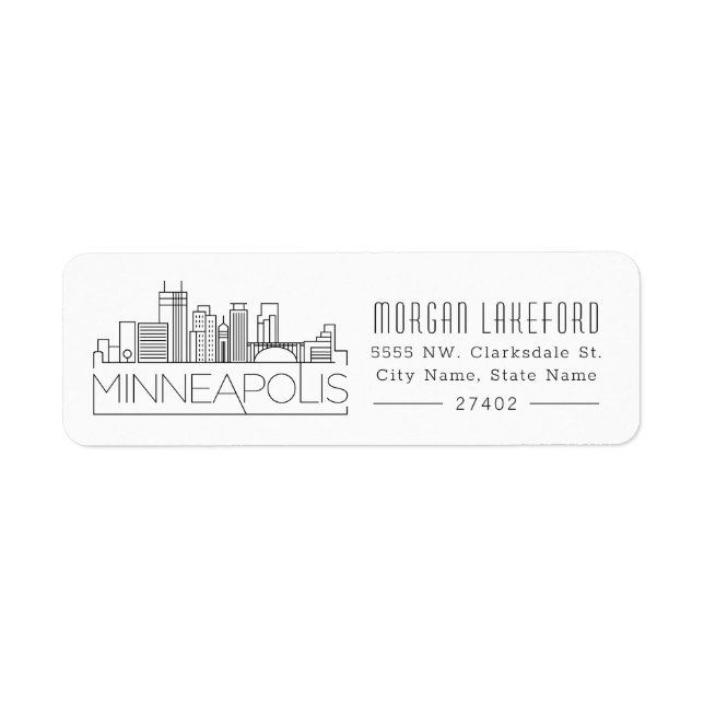 Minneapolis Stylized Skyline | (Front)