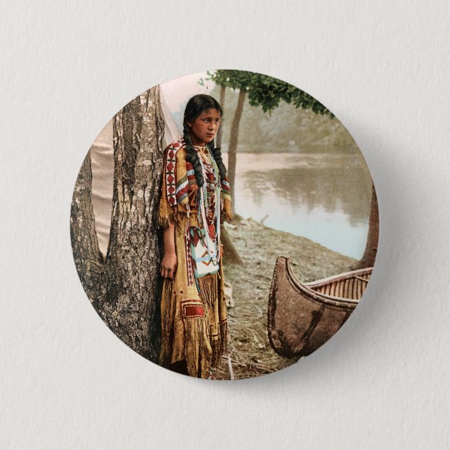Minnehaha 1897 2 inch round button (Front)