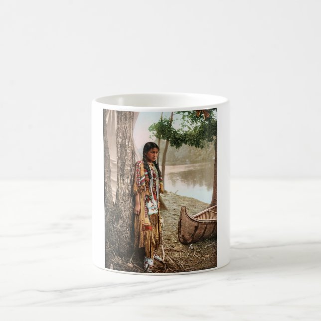 Minnehaha 1897 Native American Hiawatha Vintage Coffee Mug (Center)