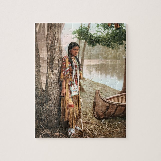 Minnehaha 1897 Native American Hiawatha Vintage Jigsaw Puzzle (Vertical)