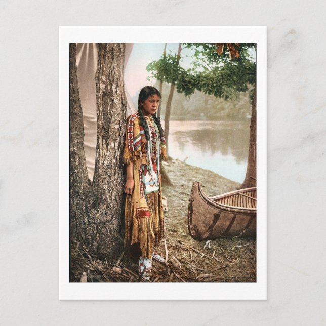 Minnehaha 1897 Native American Hiawatha Vintage Postcard (Front)