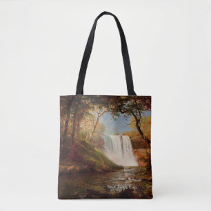 Minnehaha Falls, fine art by Albert Bierstadt Tote Bag