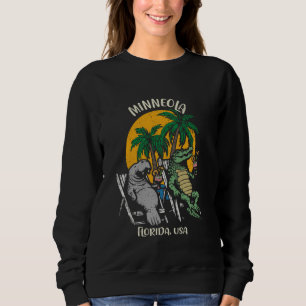 Minneola Florida USA Funny Manatee and Alligator D Sweatshirt