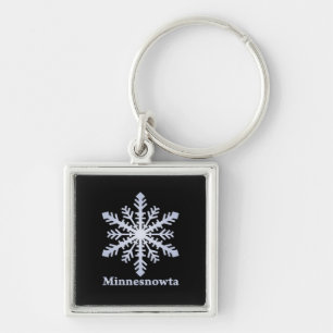 Minnesnowta Blue Snowflake Keychain