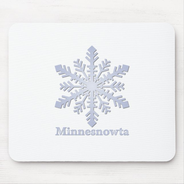 Minnesnowta Blue Snowflake Mouse Pad (Front)