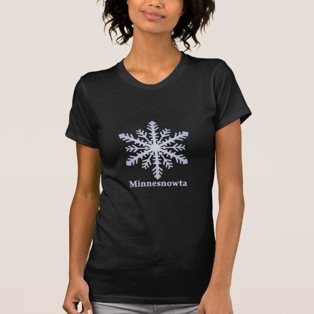 Minnesnowta Blue Snowflake T-Shirt (Front)