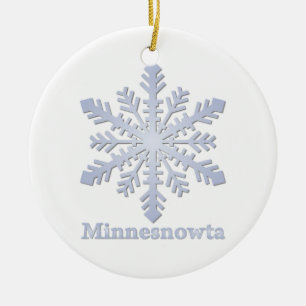 Minnesnowta Snowflake Ceramic Ornament
