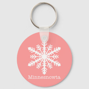 Minnesnowta Snowflake Keychain