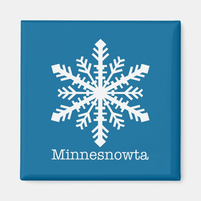 Minnesnowta Snowflake Magnet (Front)