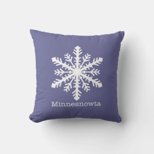 Minnesnowta Throw Pillow - Customized