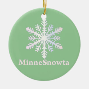 MinneSnowta with Snowflake Ceramic Ornament