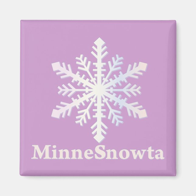 MinneSnowta with Snowflake Magnet (Front)
