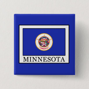 Minnesota 2 Inch Square Button