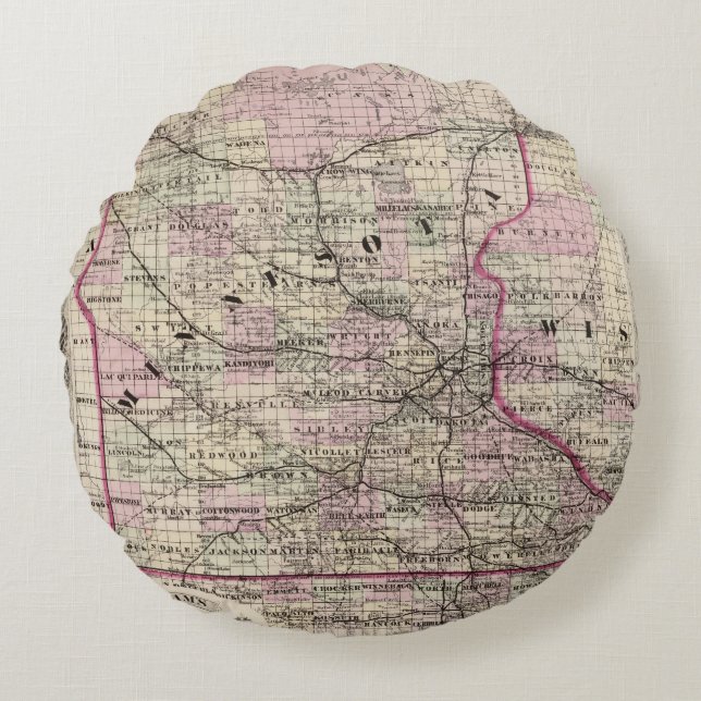 Minnesota 9 round pillow (Front)