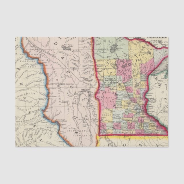 Minnesota, And Dacotah Tissue Paper (Front)