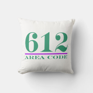 Minnesota Area Code 612 Throw Pillow