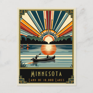 Minnesota   Art Deco Postcard