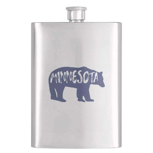Minnesota Bear Hip Flask (Front)