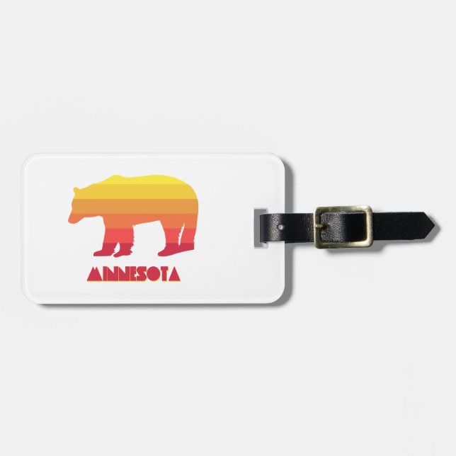 Minnesota Bear Luggage Tag (Front Horizontal)