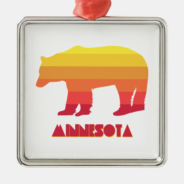 Minnesota Bear Metal Ornament (Front)