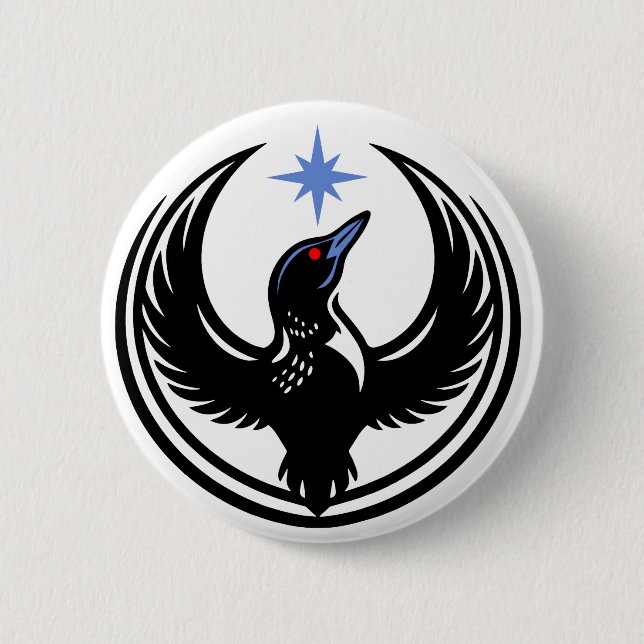 Minnesota Bird Loon Protest 2 Inch Round Button (Front)