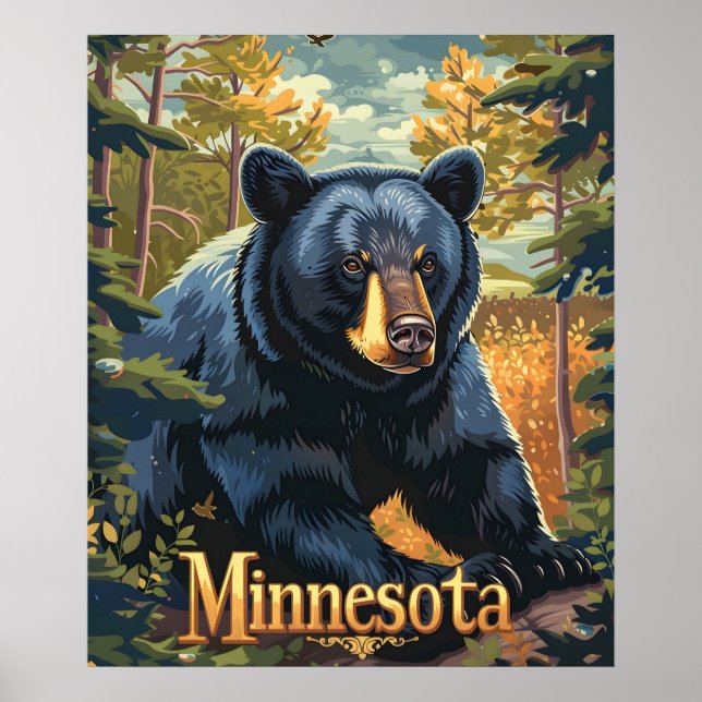Minnesota Black Bear Poster (Front)