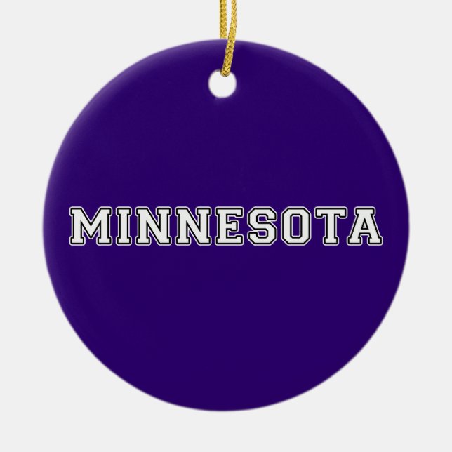 Minnesota Ceramic Ornament (Front)