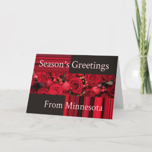 Minnesota  Christmas Card, state specific Holiday Card
