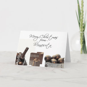 Minnesota  Christmas Card, state specific Holiday Card