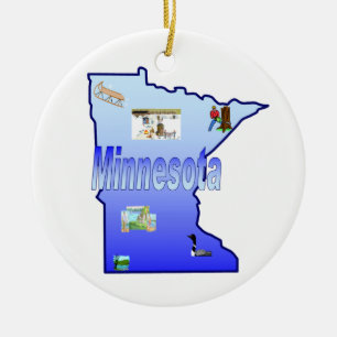 Minnesota Christmas Tree Ornament