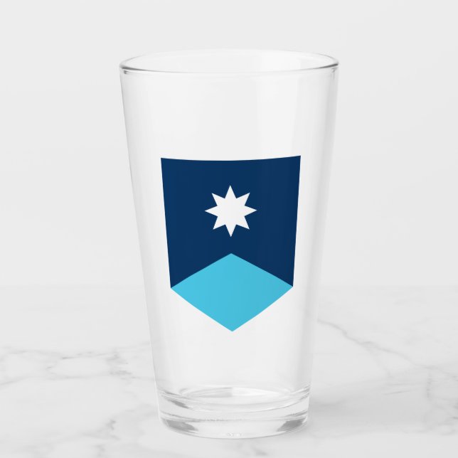 Minnesota Coat of Arms Glass (Front)