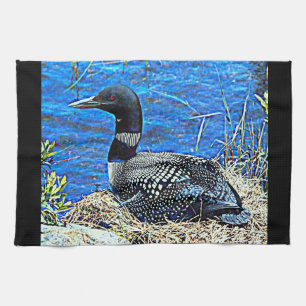 Minnesota Common Loon Kitchen Towel
