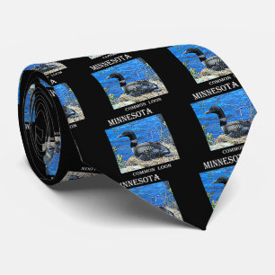 Minnesota Common Loon Tie