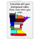 Minnesota Customize colourful card how you want