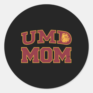 Minnesota Duluth Umd Bulldogs Mom Classic Round Sticker