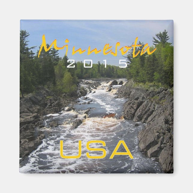 Minnesota Etat USA Souvenir Magnet Changement Anné (Devant)
