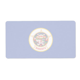 Minnesota Faint Flag Shipping Label